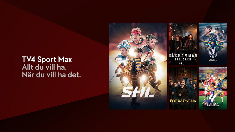 Innehåll från tillvalspaketet TV4 Sport Max